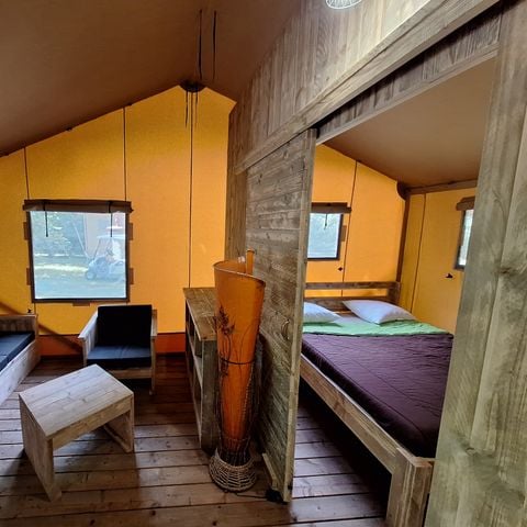 Canvas and wooden tent 6 persons - Lodge SAFARI 6 pers