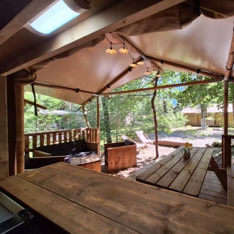 Canvas and wooden tent 6 persons - Lodge SAFARI 6 pers
