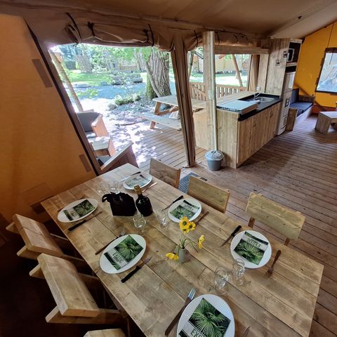 CANVAS AND WOOD TENT 6 people - Lodge SAFARI 6 pers