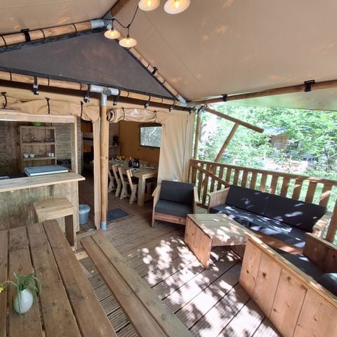 TENTE TOILE ET BOIS 6 personnes - Lodge SAFARI 6 pers