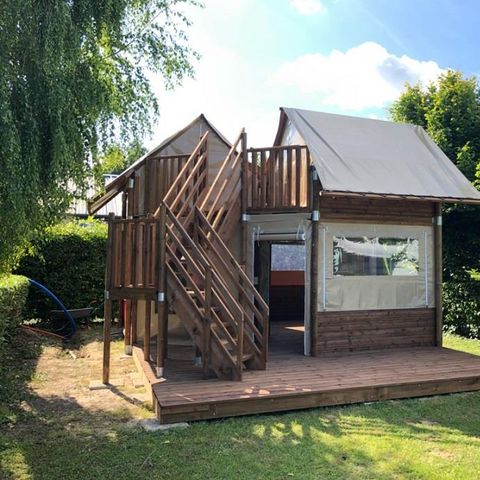 TENDA IN TELA E LEGNO 6 persone - Cabatente 4/6 pers
