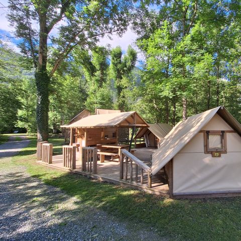 TENDA IN TELA E LEGNO 4 persone - Polivalente 4 pers