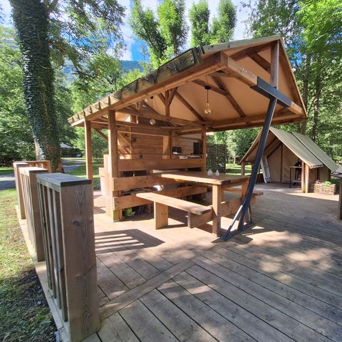 TENDA IN TELA E LEGNO 4 persone - Polivalente 4 pers