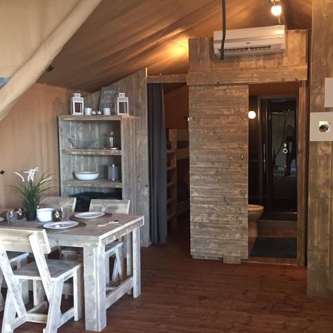 TIENDA DE LONA Y MADERA 4 personas - Casa de campo WOODY 4 pers