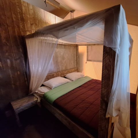 TIENDA DE LONA Y MADERA 4 personas - Lodge Woody PMR (acceso minusválidos) 4 pers