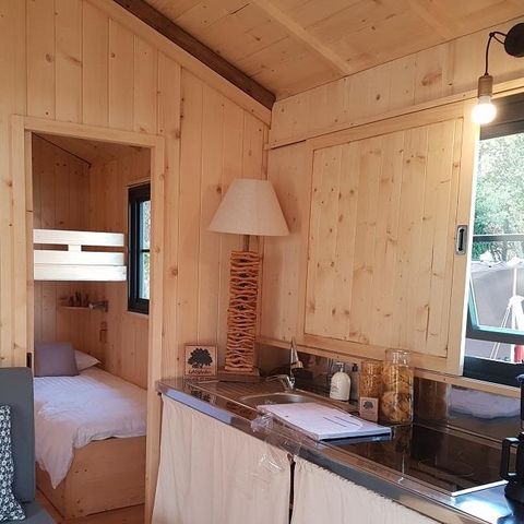 AUßERGEWÖHNLICHE UNTERKUNFT 4 Personen - MARILHOU Premium-Hütte, 27 m² (2 Schlafzimmer, 4 Personen) für 2–4 Personen