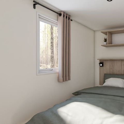 Mobile home 8 persons - BREZONS Premium Mobile Home, 41m² – Air-conditioned (4 bedrooms, sleeps 8) 2 bathrooms – Lake view, sleeps 4–8