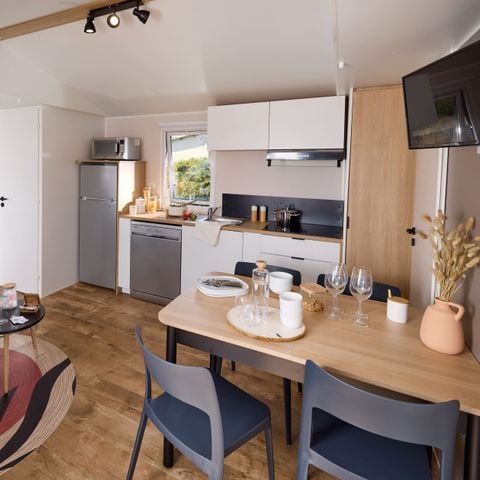 Stacaravan 6 personen - Stacaravan SERAC Premium 36 m² - Met airconditioning (3 slaapkamers, 6 personen) - Uitzicht op het meer (2/6 personen)
