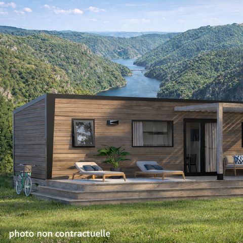 Mobile home 6 persons - SERAC Premium 36m² Mobile Home – Air-conditioned (3 bedrooms, sleeps 6) – Lake view (sleeps 2–6)