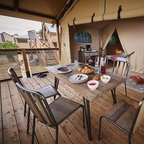 Tent 5 personen - Tent KENYA Comfort 34 m² (2 slaapkamers, 5 personen) zonder sanitair, voor 2 tot 5 personen