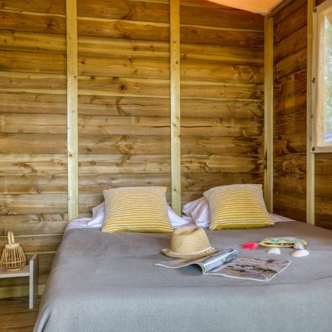 Tente en toile et en bois 4 personnes - Lodge Confort 2 chambres