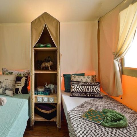 TENTE 4 personnes - TENTE LODGE JUNGLE (2023) 25 M² SANS SANITAIRE 4 PERS