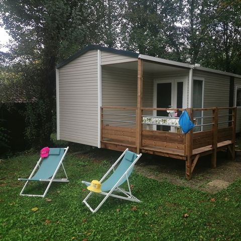 MOBILHOME 4 personas - CABAÑA, 2 DORMITORIOS, TV, LAVAVAJILLAS (NUEVO 2024)