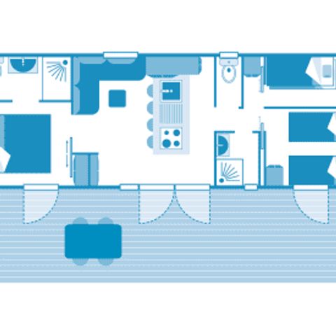 CASA MOBILE 6 persone - Alloggio KEYWEST 6p 3bed 2bath aircon Premium