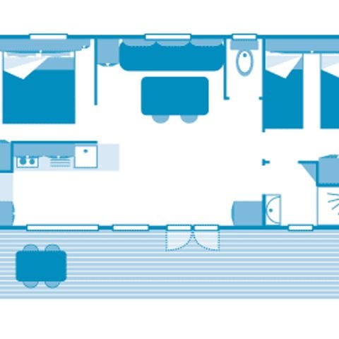 Mobilheim 5 Personen - Cottage Riviera 4/5p 2Zi ***