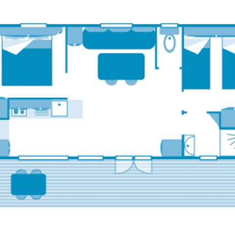 Mobile home 5 persons - Cottage Riviera 4/5p 2ch ***