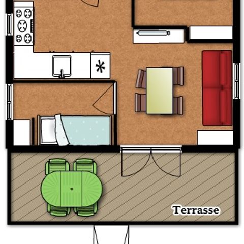 Chalet 5 persons - COTTAGE PMR WITHOUT TV 3/5 PERS GL + PL