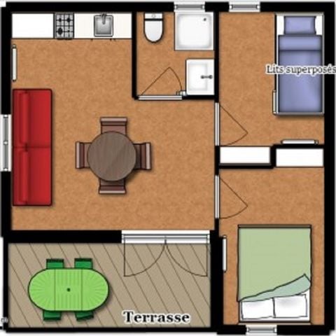 Chalet 4 personen - CHALET TV 4/6 PERS GL + SUP