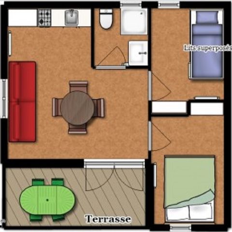 Chalet 4 persons - CHALET TV 4/6 PERS GL + SUP