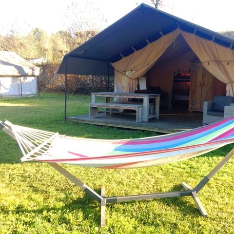 Tent van canvas en hout 4 personen - Safaritent 35m