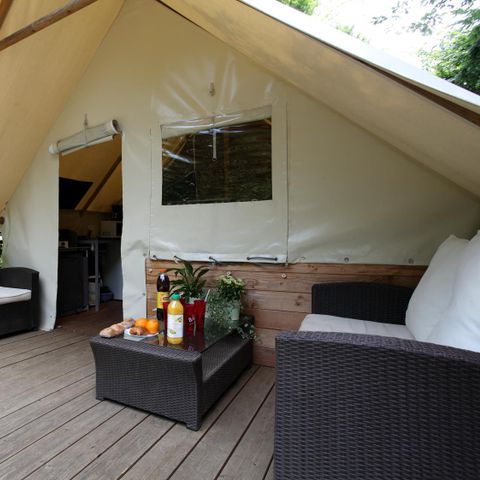 Wohnzelt auz holz 4 personen - Die Toilée-Hütte