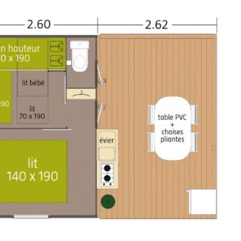 Canvas bungalow 5 persons - Tit'Home: The perfect compromise between a tent and a mobile home