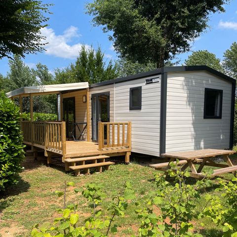 MOBILHOME 4 personas - Louisiane 30m² - ¡En el corazón de una plaza de primera! 2 dormitorios-Gran terraza