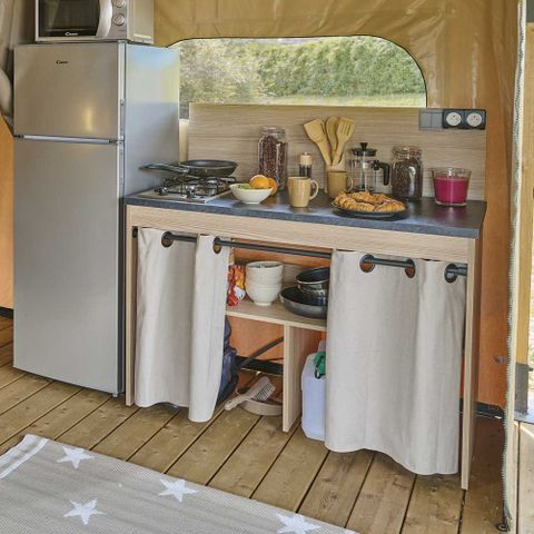 ALBERGUE 5 personas - BALI cabaña de lona - 32 m² - sin instalaciones sanitarias