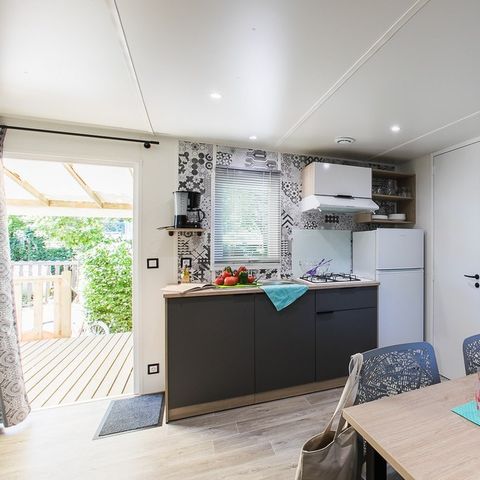 Stacaravan 4 personen - Comfort-stacaravan met 2 slaapkamers en airconditioning
