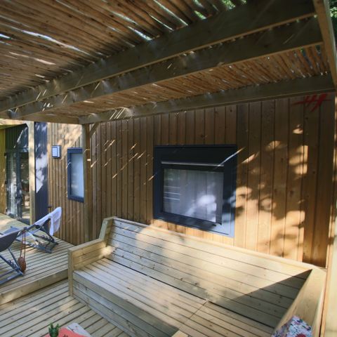 Stacaravan 6 personen - Stacaravan Privilège met 3 slaapkamers en airconditioning