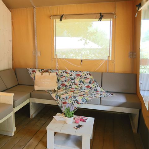Lodge 7 personen - Eco-Lodge tent met 3 slaapkamers