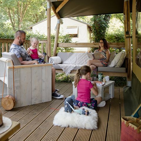Lodge 7 personen - Eco-Lodge tent met 3 slaapkamers