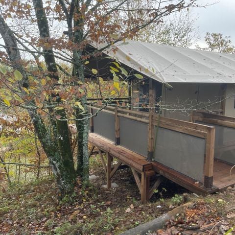 CANVAS AND WOOD TENT 5 people - Kenya tent with bathroom