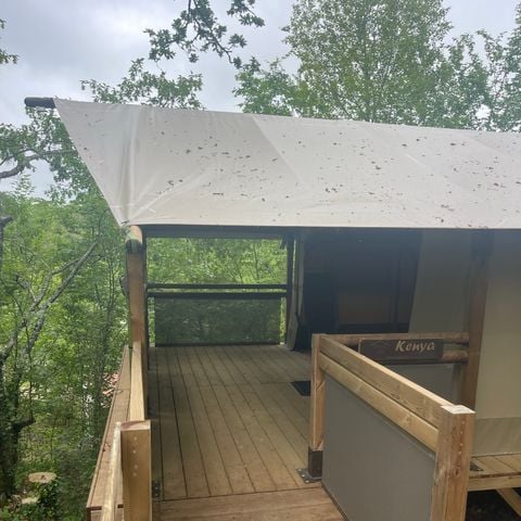 CANVAS AND WOOD TENT 5 people - Kenya tent with bathroom