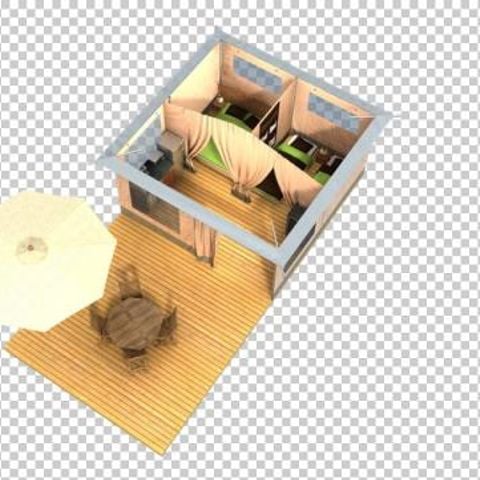 Safaritent 4 personen - Caribische Lodge Tent 4