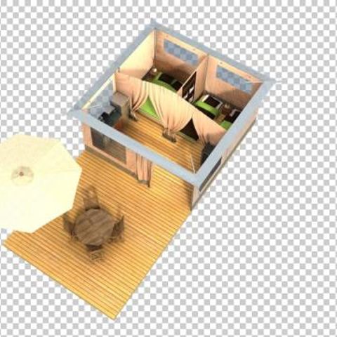 TIENDA DE LONA Y MADERA 4 personas - Tienda de campaña Caribbean Lodge 4