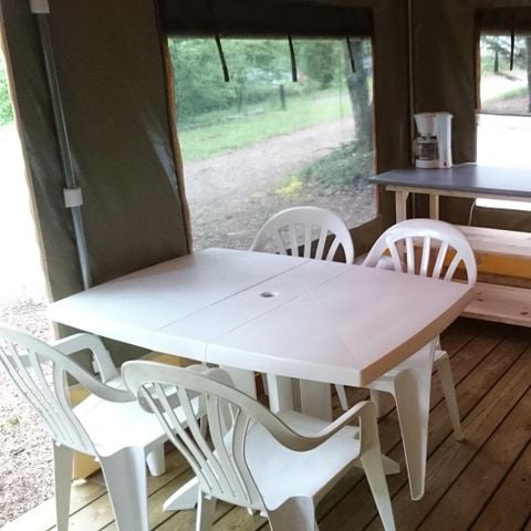 CANVAS AND WOOD TENT 4 people - Caribbean Lodge Tent 4
