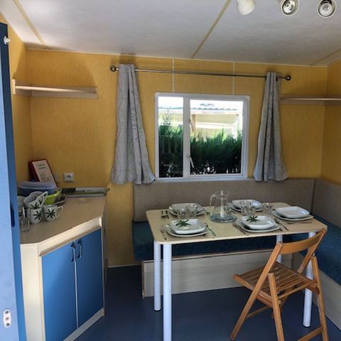 BUNGALOW 5 personnes - Mobil-Home BLUE-BIRD : 2 Chambres - 2 ads + 3 enfts - Grand Réfrigérateur - Terrasse 2/5 pers