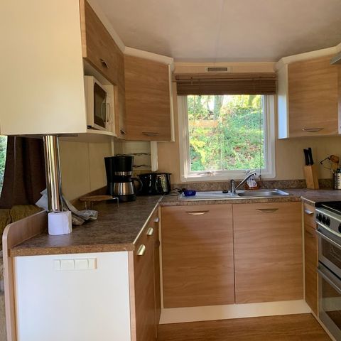 MOBILHOME 4 personas - CABAÑA-ORO : 1 Suite + 1 Dormitorio - Chimenea - TV - Nevera grande