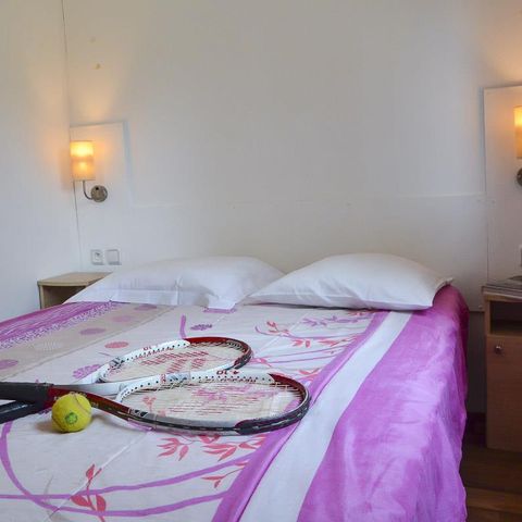 MOBILHOME 4 personas - con vista al estanque 1/4 pers.