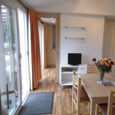 MOBILHOME 4 personas - con vista al estanque 1/4 pers.