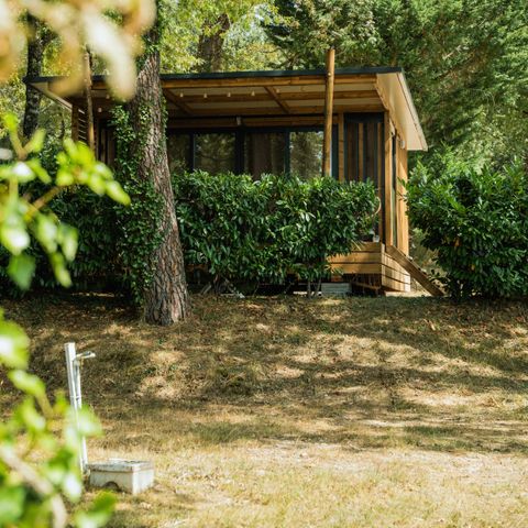 Chalet 2 personen - Chalet premium Duo met uitzicht op de vijver 1/2 pers