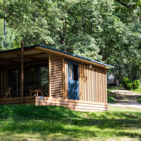 Chalet 2 personen - Chalet premium Duo met uitzicht op de vijver 1/2 pers