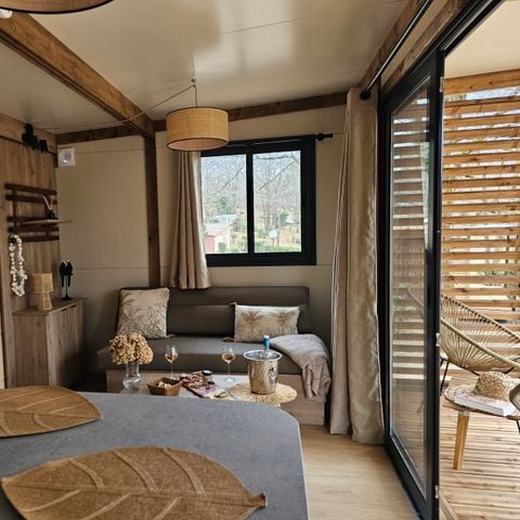Chalet 2 persons - Chalet premium Duo overlooking the pond 1/2 pers