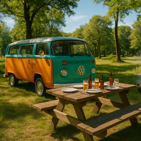 STAANPLAATS - COMFORT PLACE met uitzicht op de vijver 2 pers