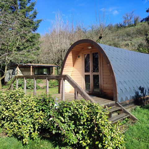 Tente en toile et en bois 3 personnes - Cabane en bois MégaPod