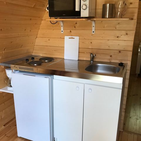 TIENDA DE LONA Y MADERA 3 personas - Cabaña de madera MegaPod