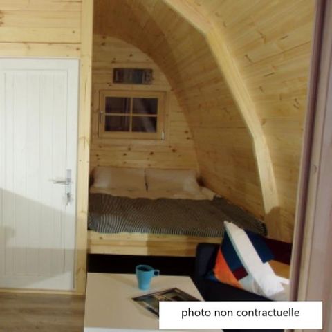 TIENDA DE LONA Y MADERA 3 personas - Cabaña de madera POD