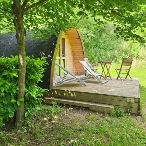 TENTE TOILE ET BOIS 3 personnes - Cabane en bois POD