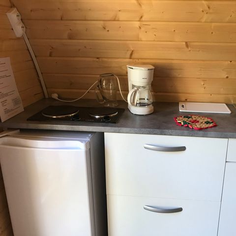 TIENDA DE LONA Y MADERA 3 personas - Cabaña de madera POD